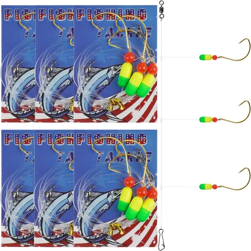 Pompano - Plataformas de pesca de surf de agua salada, de triple caída, para pesca de surf, flotadores de pesca giratorios, ganchos circulares