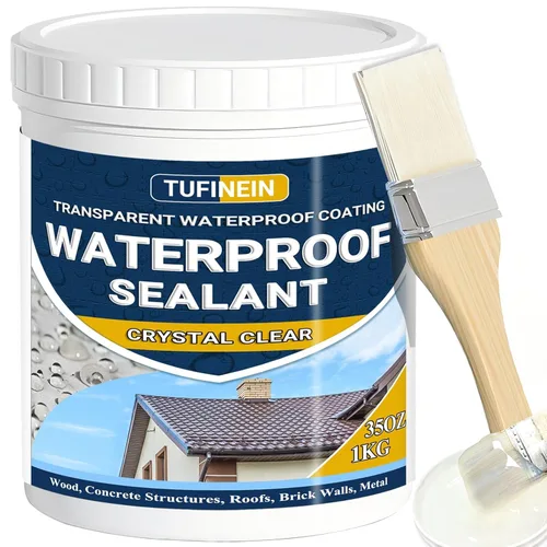 Sellador Transparente Impermeable, TUFINEIN 35oz Agente Impermeable Invisible Sellador para Interior y Exterior a Base de Agua Sellador Transparente