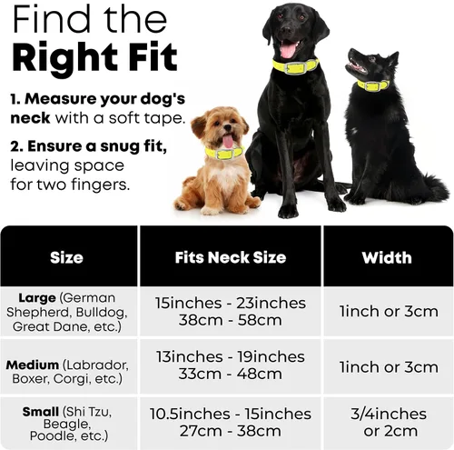 Miniatura 9 de Collar impermeable para perro con anillo central resistente Collar para perros pequeños, medianos, grandes o XL, Amarillo