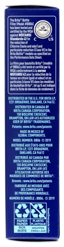 Miniatura 5 de Filtros de repuesto para botella de agua Brita, sin BPA, reemplazan 1,800 botellas de plástico al año, duran dos meses o 40 galones, incluye 3