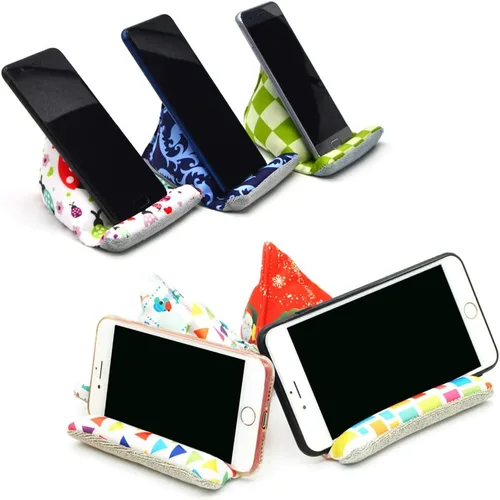 Miniatura 7 de Soporte de teléfono para escritorio, soporte de almohada para teléfono para iPhone 15 16 Pro, soportes de teléfono de tela hechos a mano tipo bean