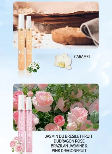 Miniatura 3 de Juego de fragancia en aerosol, 5 perfumes de tamaño de viaje, aromas de larga duración, un mini juego de perfumes con una fragancia floral