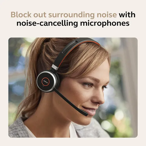 Miniatura 5 de Jabra Evolve 65 SE - Auriculares inalámbricos mono - Auriculares Bluetooth con micrófono de cancelación de ruido, batería de larga duración