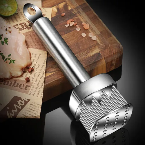 Miniatura 7 de Ablandador profesional de carne con hoja de aguja afilada de acero inoxidable T316, herramienta de cocina resistente para ablandar carne de res