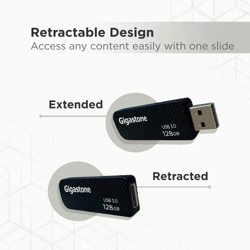 Miniatura 4 de GIGASTONE Unidad flash Z30 de 128 GB (paquete de 5) USB 3.2 Gen 1, 100 MB/s ultrarrápida, bucle de llavero, estilo de fibra de carbono, diseño