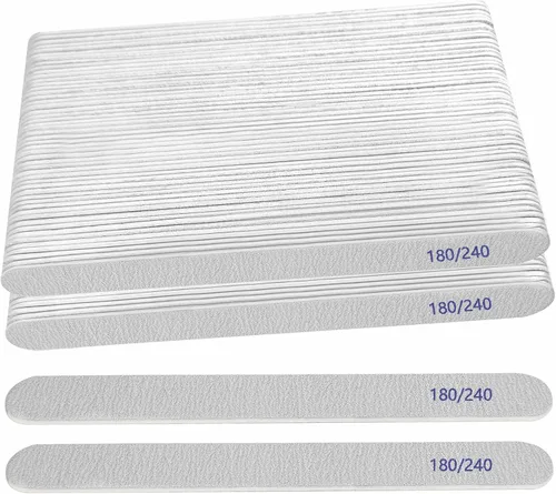Miniatura 9 de Lima de uñas, pizarras de esmeril para uñas, grano 180/240, limas de uñas para uñas naturales, madera de doble cara, lima de uñas Emory profesional