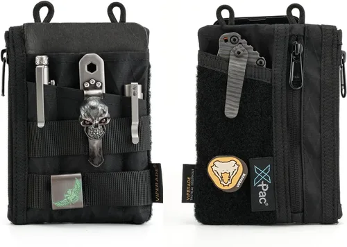 Miniatura 7 de VIPERADE VE16 Bolsa EDC, Organizador EDC para Hombres - Organizador de Bolsillo Bolsa Multiherramienta Billetera para Equipos EDC Verde/beige
