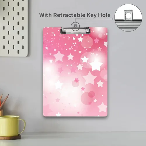 Miniatura 5 de Portapapeles de moda, portapapeles decorativos con bonito patrón, bloc de palabras de madera de diseño personalizado con clip de metal de perfil