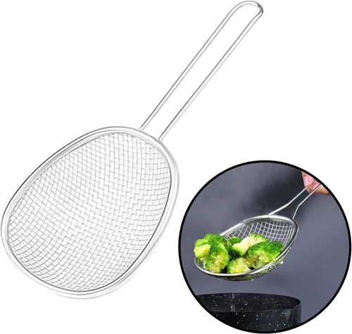 Miniatura 6 de Juego de colador de cocina de acero inoxidable: limpieza y mantenimiento sin esfuerzo, malla gruesa