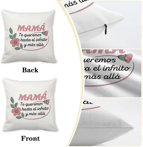 Miniatura 3 de Best Presents for Moms Zipper Pillow Covers 18X18 Regalos para Mamá Día De La Madre Regalos De Cumpleaños para Mamá Birthday Valentines Day Gifts