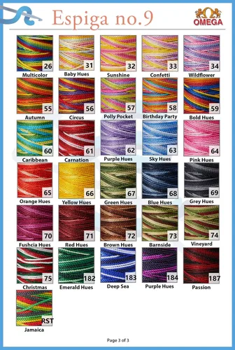 Miniatura 6 de N° 9 - 100% Cordón de Hilo de Nylon Omega para Tejer y Crochet - 01 Blanco