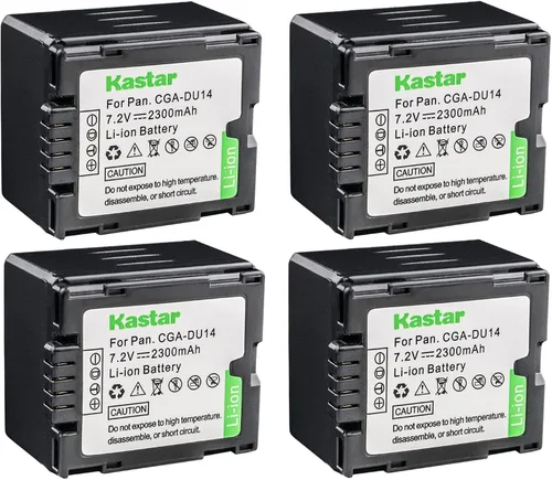 Kastar Paquete de 4 baterías de repuesto CGA-DU14 para Panasonic CGA-DU06 CGA-DU07 CGA-DU12 CGR-DU12 CGA-DU14 CGR-DU14 CGA-DU21 CGR-DU21 VW-VBD060