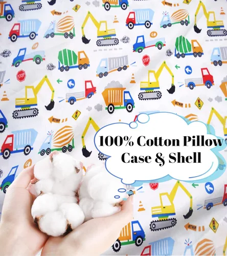 Miniatura 3 de Fundas de almohada para bebés y niños pequeños, con patrón de Trcuk, funda de almohada para niños y almohadas de viaje de 13 x 18 pulgadas, 14 x 19