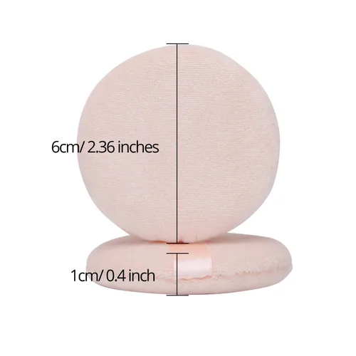 Miniatura 4 de 8 almohadillas de polvo de algodón suave para maquillaje, para polvo, suelto, prensado y corporal (2.36 pulgadas)