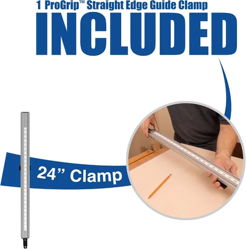 Miniatura 8 de Abrazadera de borde recto ProGrip ideal para cortar hojas grandes de madera contrachapada y ranuras Dado