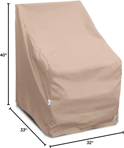 Miniatura 6 de KoverRoos Weathermax 49812 - Funda para sillón con respaldo alto, 32 pulgadas de ancho por 33 pulgadas de diámetro por 40 pulgadas de alto, tostada