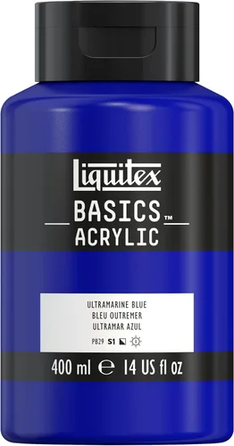 Miniatura 34 de Liquitex BASICS Pintura Acrílica, Botella de 400ml (13.5 oz), Blanco Titanio Titanio Blanco