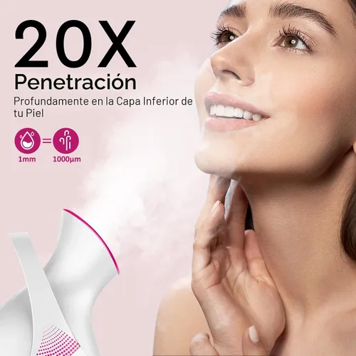 Miniatura 2 de Amconsure Vaporizador facial – vaporizador facial nano iónico, vaporizador de niebla cálida para sauna en el hogar, spa, humidificador para vapor