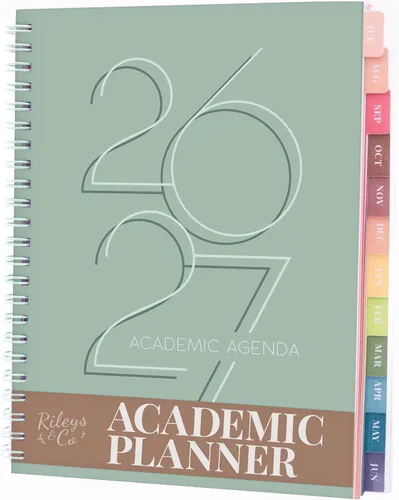 Miniatura 27 de Rileys - Agenda académica 2026-2027, agenda diaria, semanal y mensual, julio de 2026 a junio de 2027, páginas de notas para estudiantes