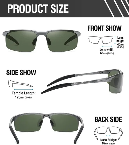 Miniatura 76 de Duco - Gafas de sol deportivas polarizadas para hombre con protección UV 8177s