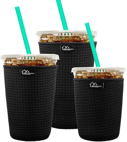 Miniatura 19 de Funda aislante de café helado reutilizable para bebidas frías y fundas de neopreno para tazas de café frío, funda más fría de 16 a 32 onzas