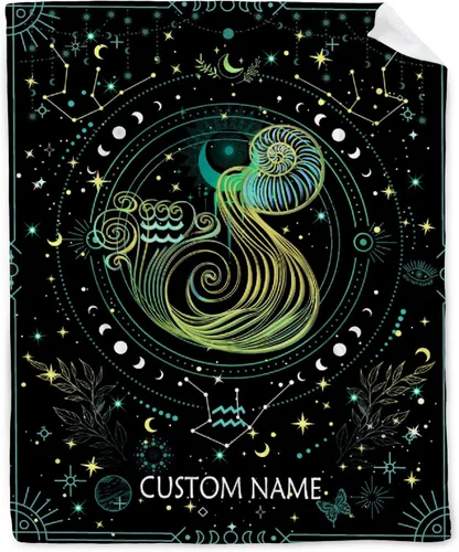 Miniatura 11 de Manta personalizada de escorpio Regalos de manta de constelación personalizada Manta de franela decorativa de astrología Regalos