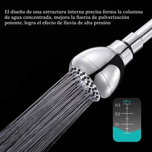 Miniatura 4 de Aisoso Cabezal de ducha de alta presión de 3 pulgadas, antifugas, antiobstrucción, alcachofa de ducha fija cromada con junta de bola giratoria