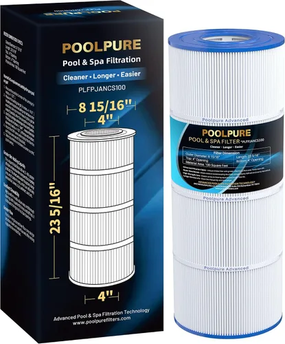 POOLPURE PLFPJANCS100 - Filtro de piscina que reemplaza a Jandy CS100, R0462200, PJANCS100, Ultral-B2, marsopa PP-B2, Unicel C-8410, Filbur FC-0821,