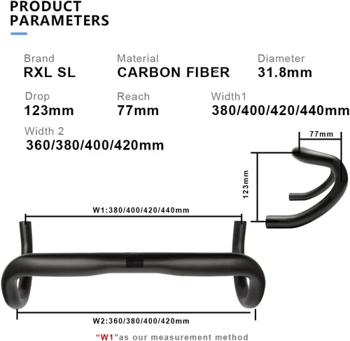 RXL SL barras aero para bicicleta de carretera, manillares de carbono 31.8 negro UD mate, manillares de bicicleta de carretera, manillares de