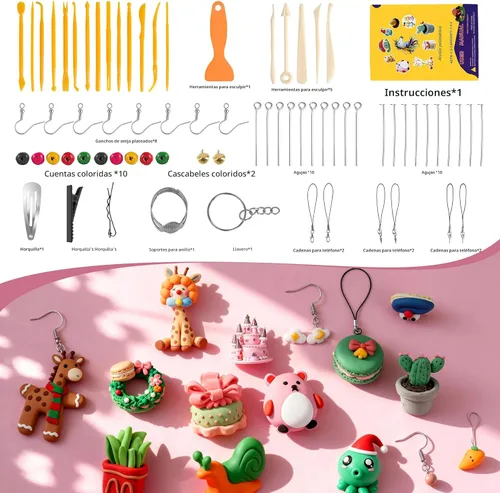 Miniatura 5 de ARTpar Kit de arcilla polimérica de 50 colores, arcilla para modelar con herramientas de esculpir para principiantes, arcilla modeladora para 20.5 in