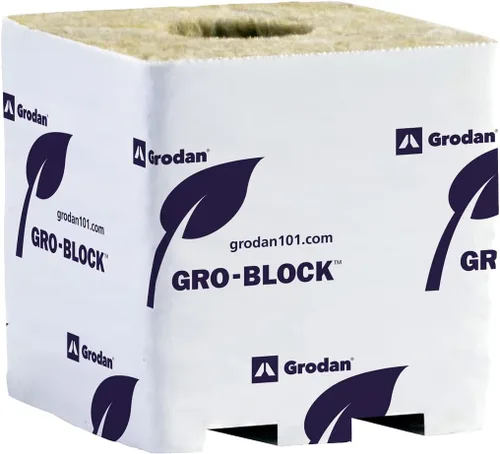 Miniatura 2 de Grodan Rockwool Delta GRO Bloques Cubo de 4 pulgadas - Paquete de 6 + Tabla de canarios gemelos