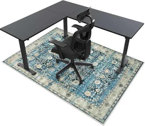 Miniatura 25 de Anidaroel Alfombrilla para silla de 48"x60" para piso de madera dura/piso de azulejos, alfombrilla de silla de escritorio para pisos duros, Rojo