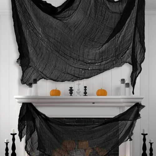 Miniatura 6 de NEBURORA Tela espeluznante de Halloween de 200 x 85 pulgadas para decoración de fiesta de casa embrujada para Halloween, decoración de habitación