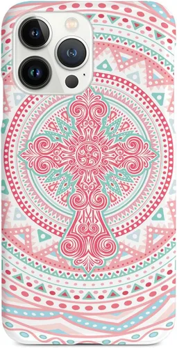 Miniatura 8 de Inspired Cases - Compatible with iPhone Xs Max Case - 3D Textured Protective Phone Case for Apple iPhone Xs Max - Ornate Cross - Coral and Mint