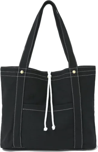 Jeelow Bolso de mano de lona, bolso de hombro, bolsos cruzados, bolsillos dobles para hombres y mujeres