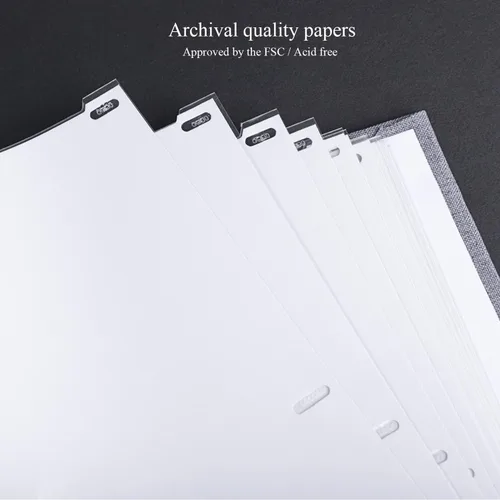 Miniatura 5 de 1DOT2 Álbum de fotos con espacio de escritura, 50 páginas, fotos de 4 x 6 pulgadas, capacidad para 200 o 5 x 7 pulgadas, tapa de lino, álbumes