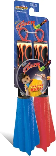 Miniatura 4 de Geospace Pump Rocket Finger Flingers - Juego de 2 cohetes de espuma voladores