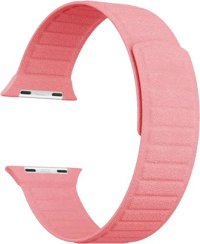 Miniatura 2 de LKEITY Correas magnéticas de cuero para Apple Watch Band 1.929 in 1.811 in 1.772 in 1.732 in 1.654 in 1.614 in 1.575 in, correa de cuero con imán