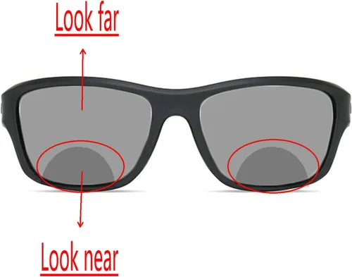 Miniatura 2 de Paquete de 2 gafas de lectura bifocales fotocromáticas de transición para ciclismo para hombres y mujeres, gafas de sol deportivas cuadradas negras