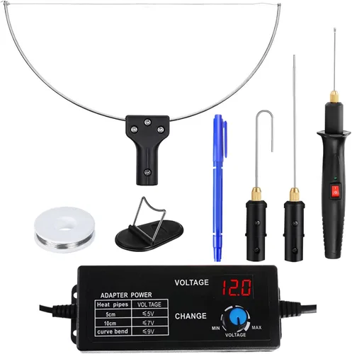 Miniatura 8 de Juego de herramientas de corte de espuma 3 en 1, kit de pluma de corte eléctrico Gochange, pluma de corte de poliestireno de 100-240V/18W