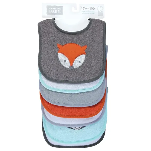 Miniatura 2 de Baberos Hudson Baby unisex de tela de toalla de algodón con relleno de fibra, Tamaño único Chica de vacaciones soy uno
