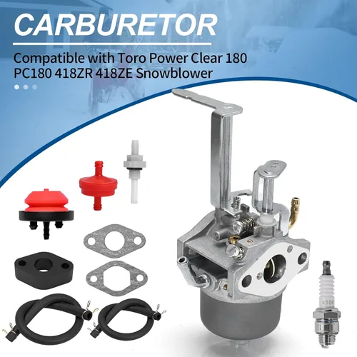 Miniatura 6 de SYOWADA Kit de reparación de carburador 119-1980 de repuesto para quitanieves Toro Power Clear 180 PC180 418ZR 418ZR, 520-876 repuesto para Toro