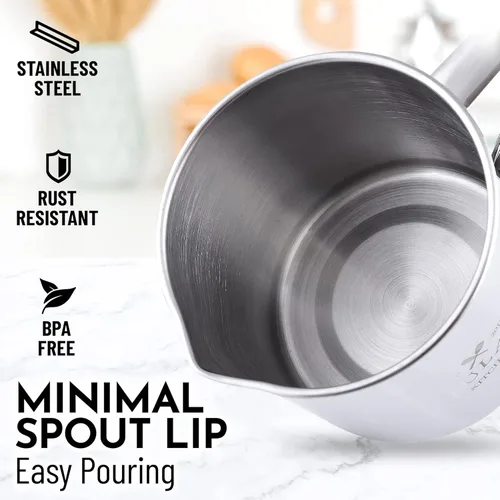 Miniatura 6 de Zulay Recipiente de grasa de tocino con colador, tapa y asa, grande, acero inoxidable de 1 litro, perfecto para cocina, almacenamiento de ghee