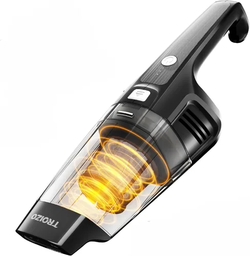 TROIZO Aspiradora de Mano Inalámbrica, 14500PA de Potente Succión con Motor Sin Escobillas, Aspiradora de Mano Recargable y Portátil para Coche,