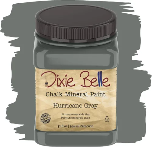 Miniatura 159 de Dixie Belle Paint Company - Pintura con acabado de tiza para muebles, color negro (Caviar), 1 galón, 128 fl oz, pintura mineral color rosa intenso