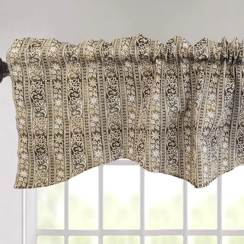 Miniatura 6 de DaDalogy Bedding - Juego de cama bohemio de 8 piezas en una bolsa, colcha de retazos de algodón floral marrón y verde con estampado de cachemira