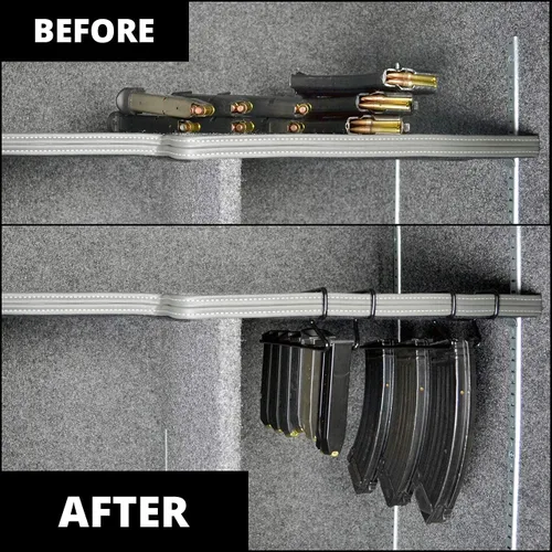 Miniatura 7 de Revistero Magminder Undershelf - Almacena cargadores AR, AK, PMAG y Double Stack con placas base, reimagina tus productos seguros para armas