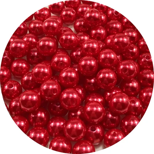 Miniatura 20 de 400 piezas de cuentas de perlas de 8 mm Cuentas de perlas negras redondas con agujeros para manualidades de costura, decoración, pulseras, collares