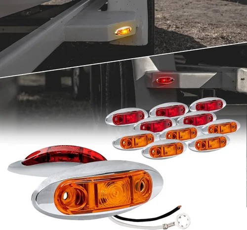 Miniatura 21 de TRUE MODS - Kit de 2 luces marcadoras LED ámbar de 2.5 pulgadas para remolque [DOT FMVSS 108] [SAE P2] [Montaje en superficie] [Impermeable IP67]