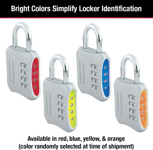 Miniatura 4 de Master Lock Cerradura de combinación reiniciable para interiores, cerradura combinada de 4 dígitos para armarios de gimnasio y escuela
